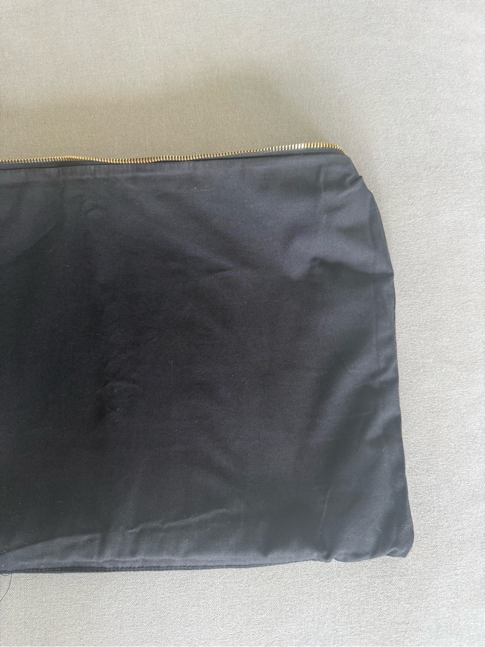 Clare V Black Pebbled Leather Oversize Foldover Clutch Large Laptop Sleeve - Picture 8 of 10